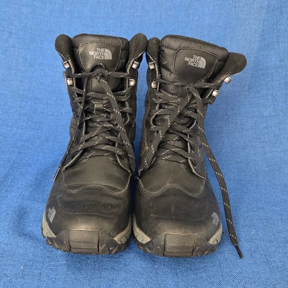 North Face Chilkat II Mens Black Waterproof Insulated Winter Boots CXR9 Size 10